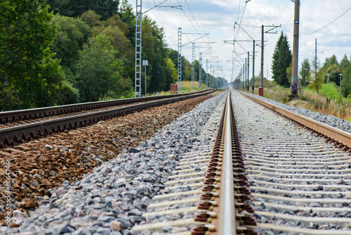 Naklejka perspektywa transport droga