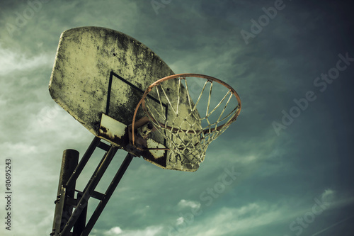 Naklejka koszykówka vintage stary