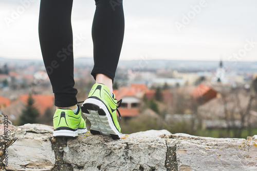 Fototapeta lekkoatletka fitness zdrowy jogging ćwiczenie