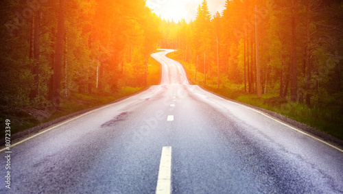 Fototapeta autostrada lato szwecja transport droga