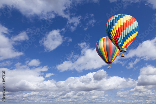 Plakat sterowiec zabawa błękitne niebo transport balon