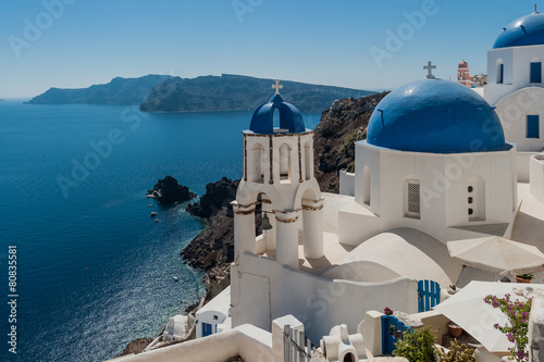 Fotoroleta wulkan widok santorini grecki