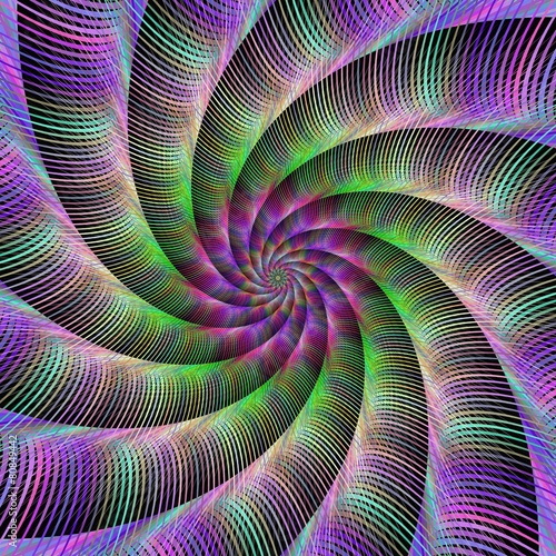 Plakat nowoczesny sztuka fraktal spirala
