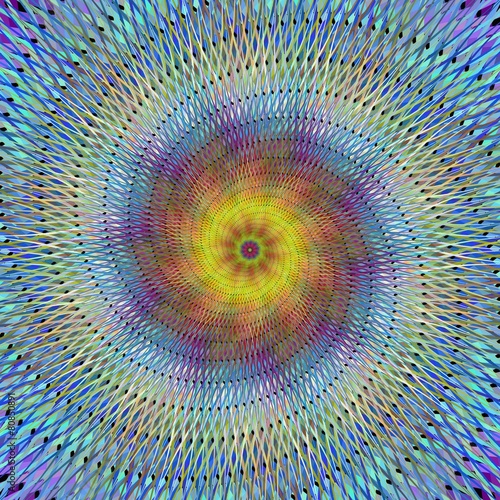 Plakat sztuka mandala spirala