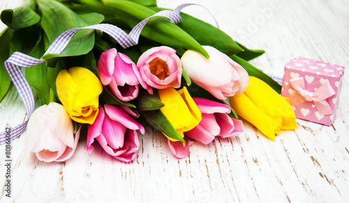 Obraz na płótnie piękny bukiet tulipan
