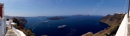 Fototapeta lato grecja santorini widok