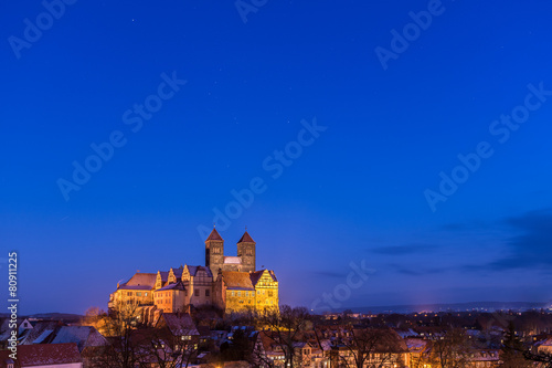 Fotoroleta śnieg krajobraz zamek miasto