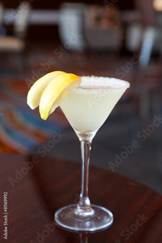 Fototapeta napój lód cytryna martini kropla