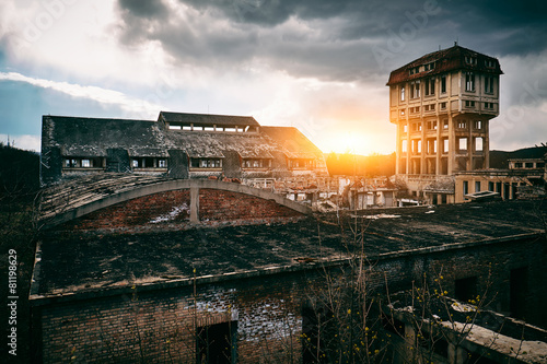 Naklejka architektura vintage stary