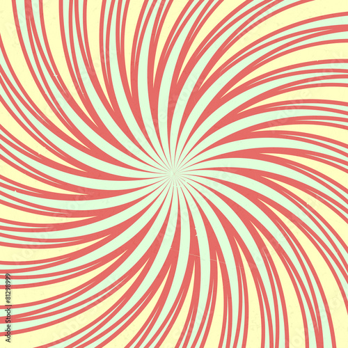 Obraz na płótnie gwiazda vintage spirala czerwony