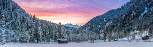 Plakat alpy krajobraz natura panorama austria