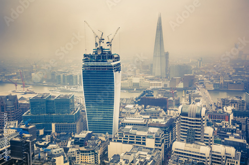 Naklejka londyn vintage architektura wieża