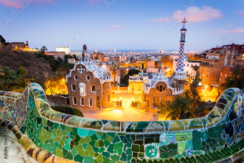 Fotoroleta architektura panorama barcelona miasto katedra