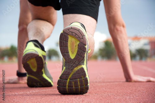 Fototapeta mężczyzna sprint wyścig sprinter pole