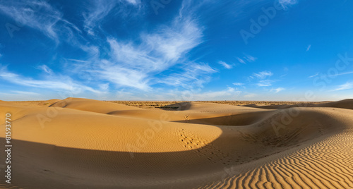 Plakat krajobraz pustynia pejzaż indyjski panoramiczny