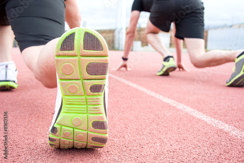 Naklejka sport lekkoatletka ruch sprinter wyścig