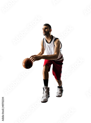 Plakat zdrowy portret koszykówka piłka lekkoatletka