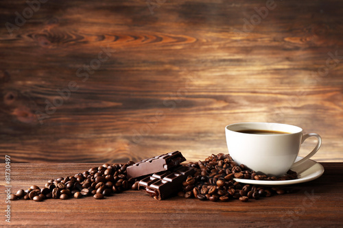 Obraz na płótnie expresso kawa kubek kawiarnia ziarno