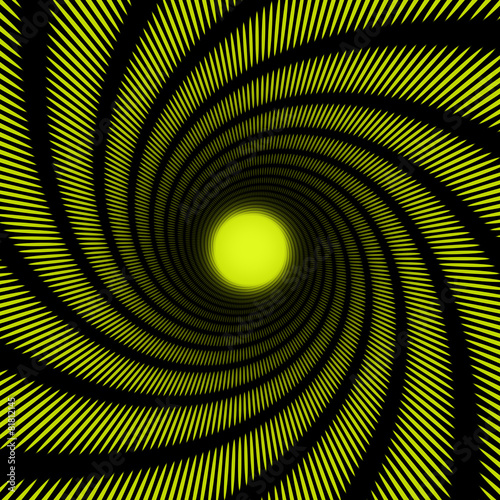 Plakat tunel sztuka spirala