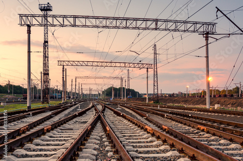 Naklejka transport nowoczesny ruch miejski perspektywa