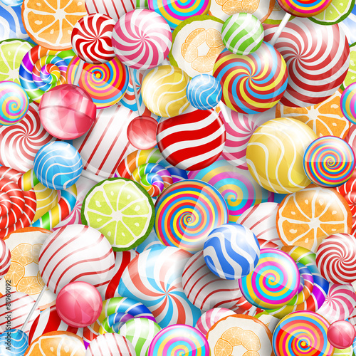 Plakat deser spirala jedzenie wzór kolorowy