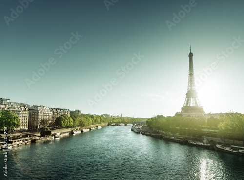 Fotoroleta Eiffel tower in sunrise time