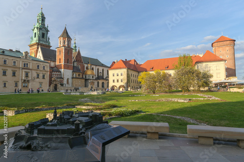 Plakat kraków kościół zamek tourismus