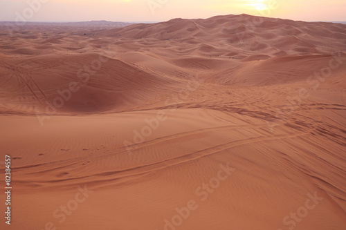 Naklejka pejzaż pustynia fala arabian