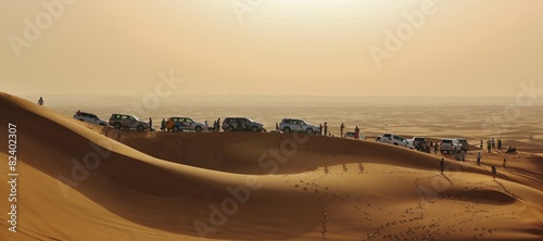 Naklejka transport natura samochód droga pustynia