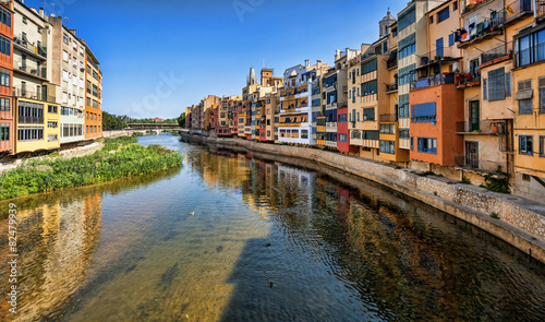 Naklejka katedra miasto hiszpania barcelona panorama