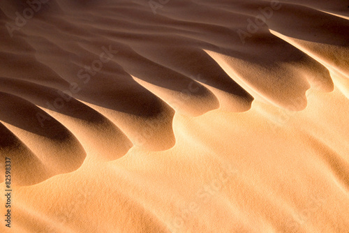 Plakat Close up of a sand dune, desert of Sahara, South Tunisia