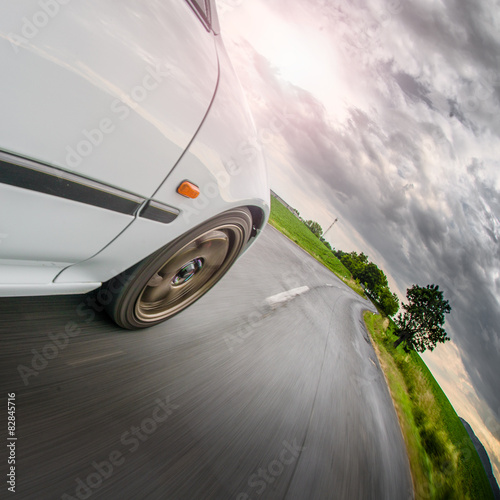 Plakat widok nowoczesny autostrada