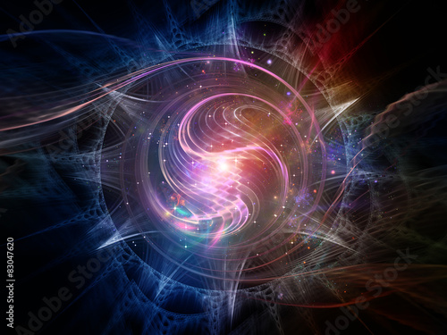 Plakat kompozycja spirala ruch