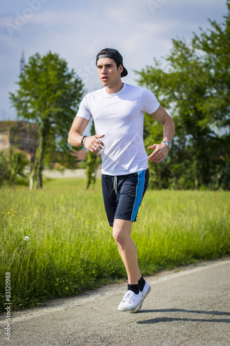 Plakat jogging ruch ćwiczenie mężczyzna sport