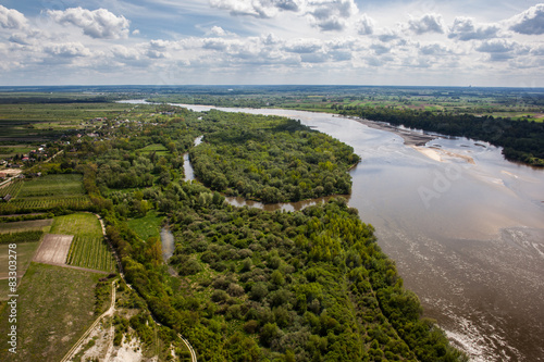 Naklejka wiejski widok pole wyspa pejzaż