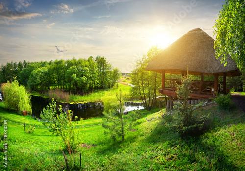 Fototapeta wieś słoma łąka natura pole