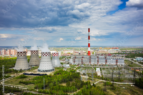 Naklejka miejski natura droga architektura roślina