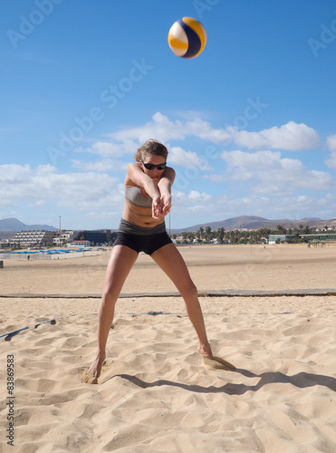 Fototapeta sportowy fitness piłka boisko plaża