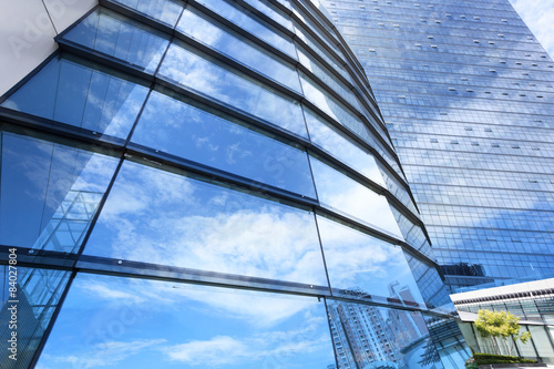 Naklejka low angle view of office building exterior