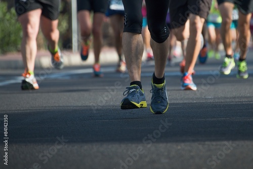 Naklejka jogging sport ulica ruch droga