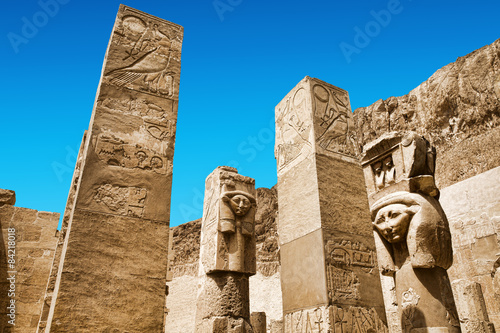 Plakat egipt statua stary sztuka architektura