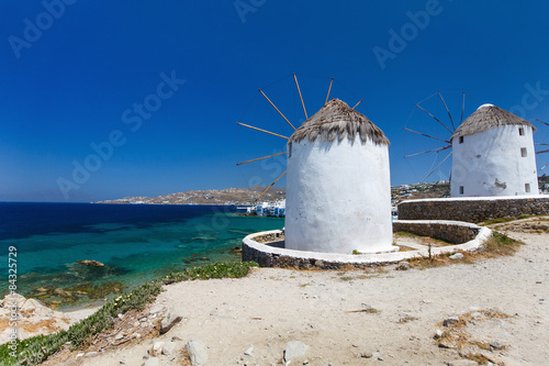 Naklejka mykonos grecki pejzaż