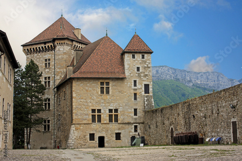 Naklejka zamek architektura góra alpy