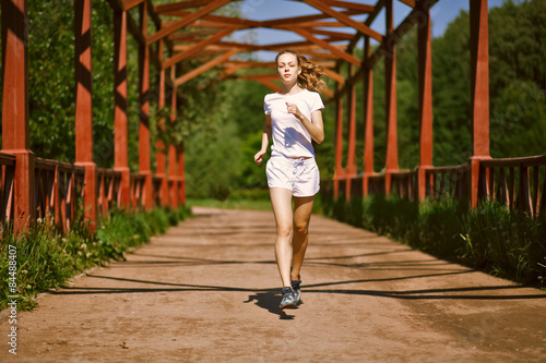 Obraz na płótnie kobieta jogging fitness ćwiczenie