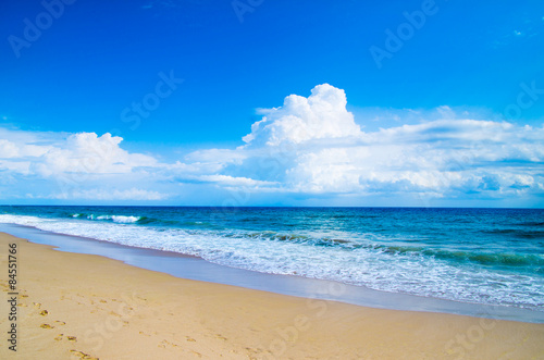 Naklejka tropikalny fala pejzaż plaża lato