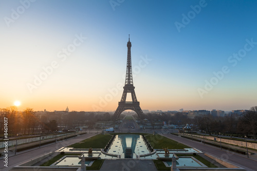 Fotoroleta Sunrise at Eiffel Tower, Paris, France