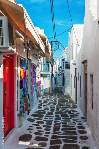 Fotoroleta mykonos miasto europa ulica