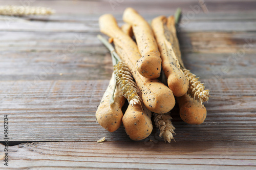 Fotoroleta breadsticks with poppy seeds