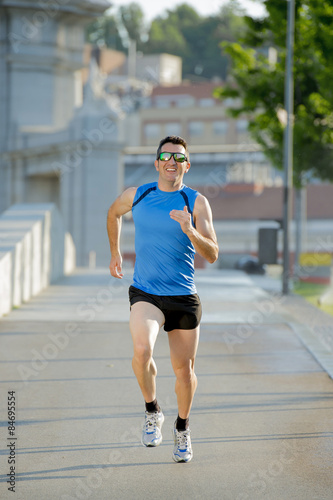 Plakat lekkoatletka zdrowy ciało park jogging