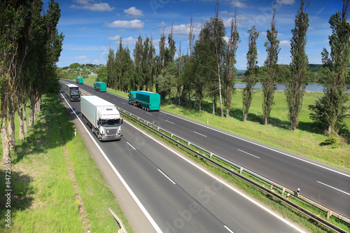 Plakat autostrada transport ruch perspektywa pejzaż